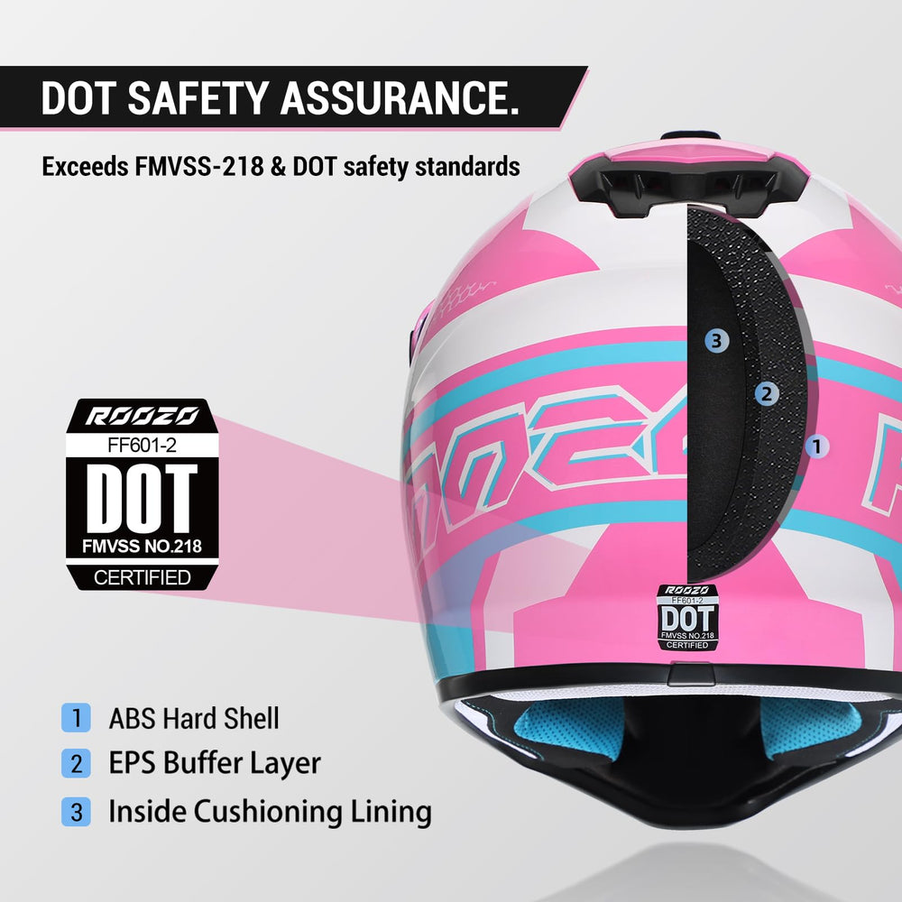 ROOZO side profile highlighting adjustable visor for sun protection