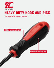 ROTATION ergonomic handle detail demonstrating non-slip grip and reduced hand fatigue