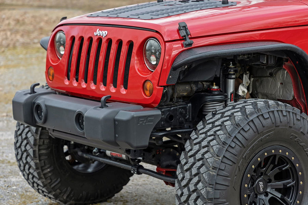 Rough Country bumper cap on trail demonstrating improved approach angle