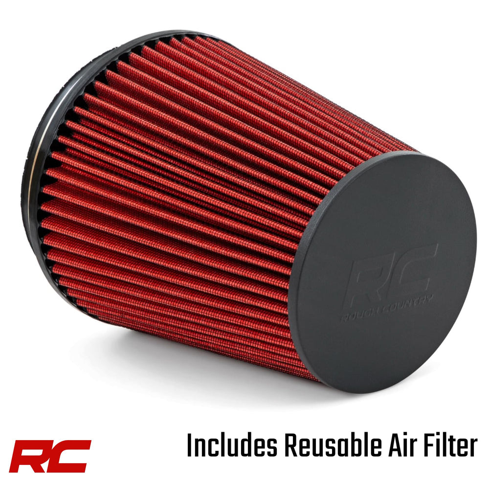Rough Country intake on off-road truck illustrating durable performance