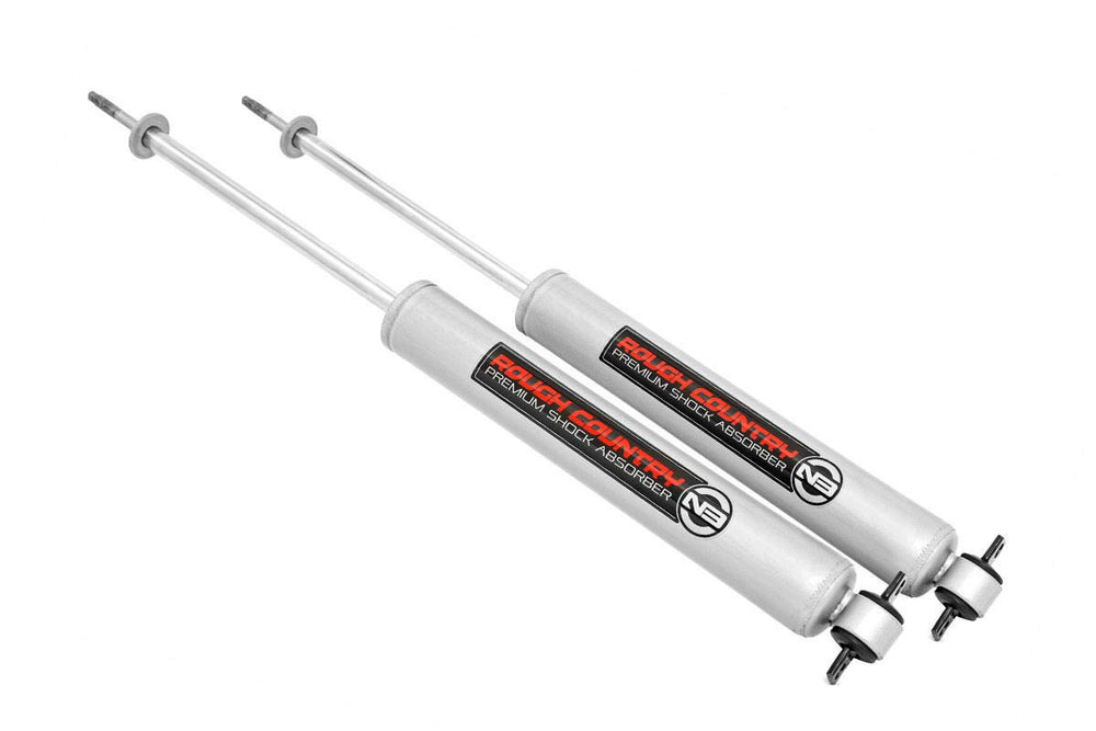 Rough Country front shock packaging showing model and fitment, clarifies purchase