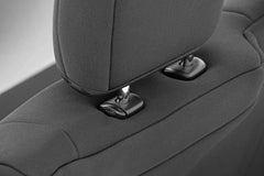 Rough Country headrest and center console covers detail demonstrating complete coverage benefit