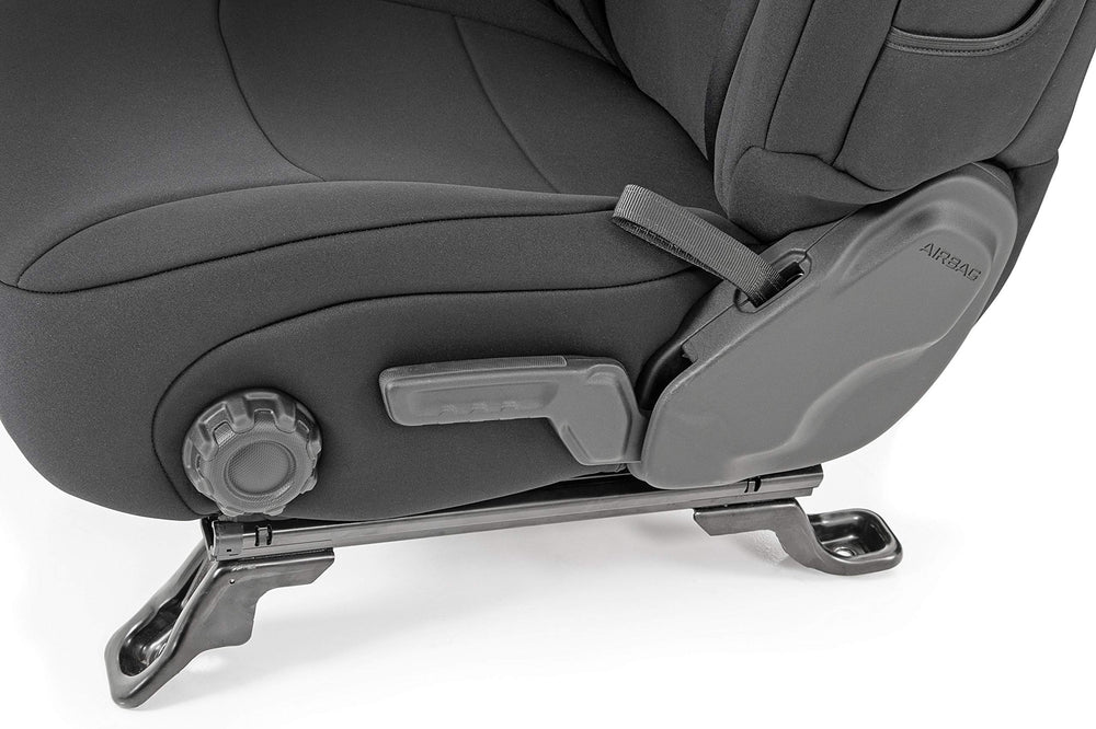 Rough Country headrest stitching detail demonstrating durable construction and finish