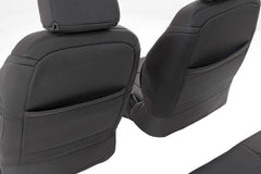 Rough Country side profile showing snug fit and preserved seat adjustment access