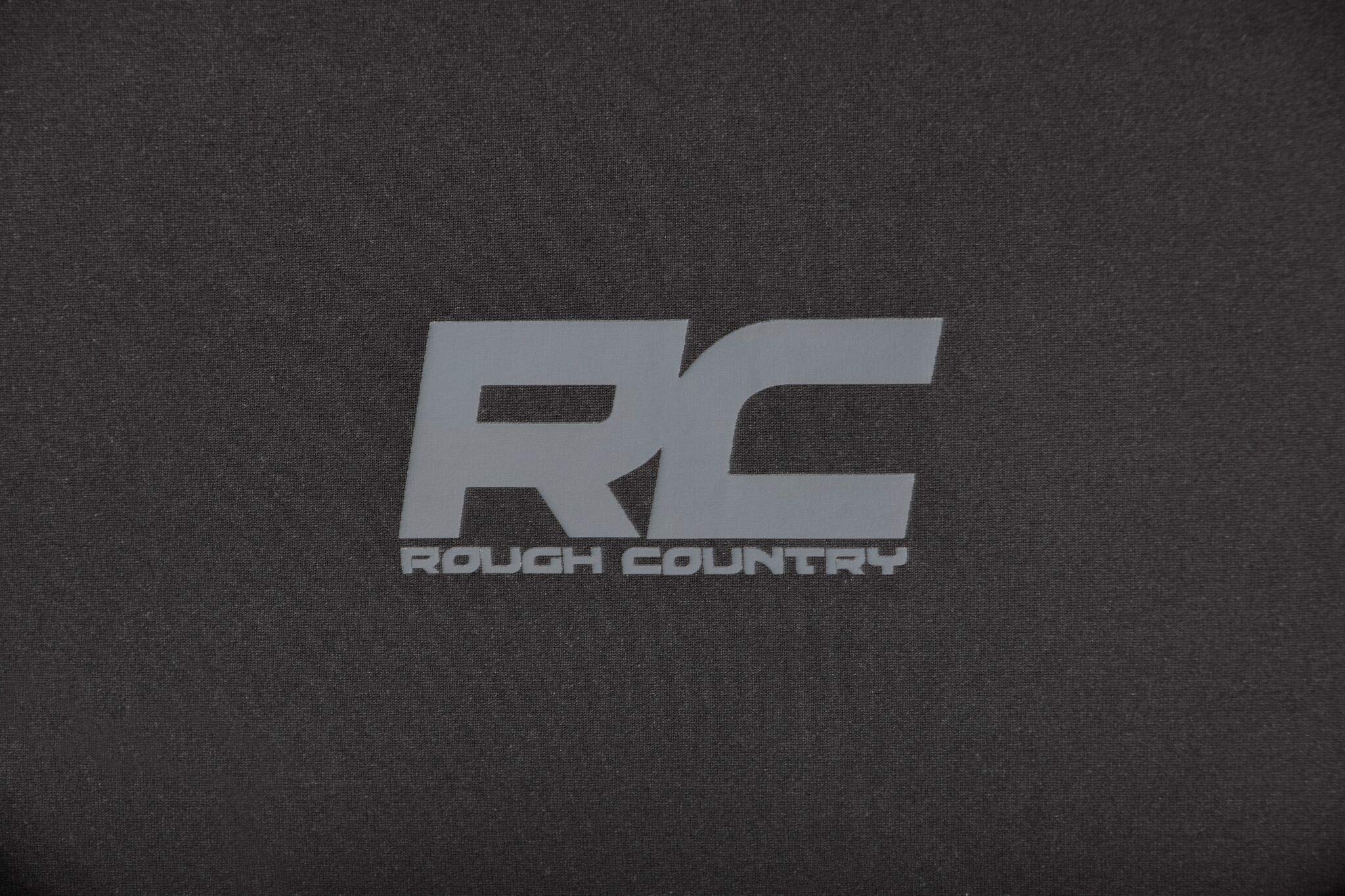 Rough Country seat covers inside Jeep outdoors illustrating easy cleaning after adventure