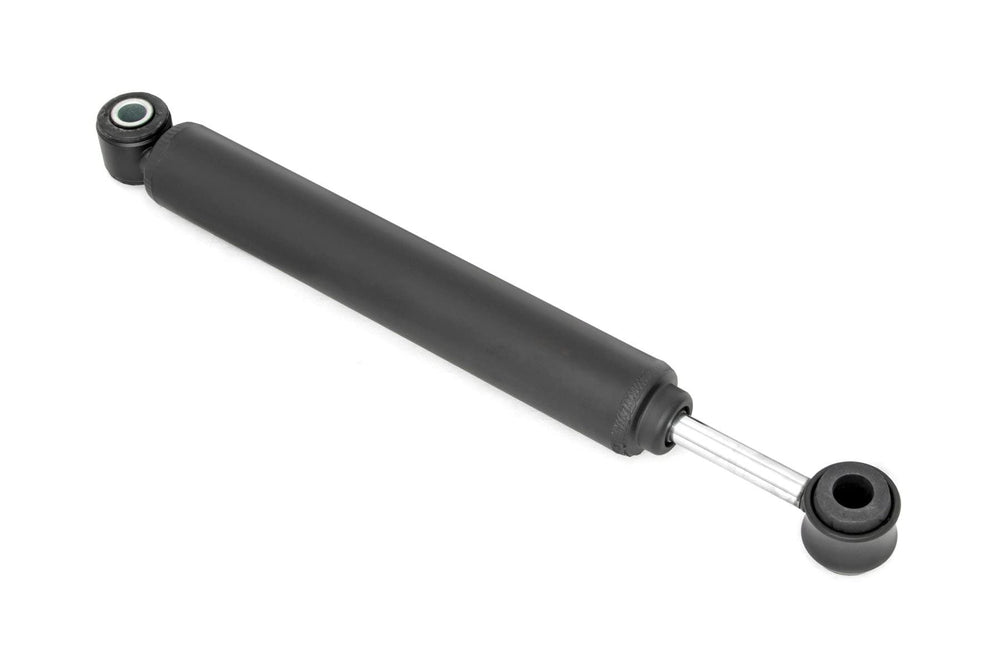 Rough Country stabilizer front-mount showing durable finish and improved steering control
