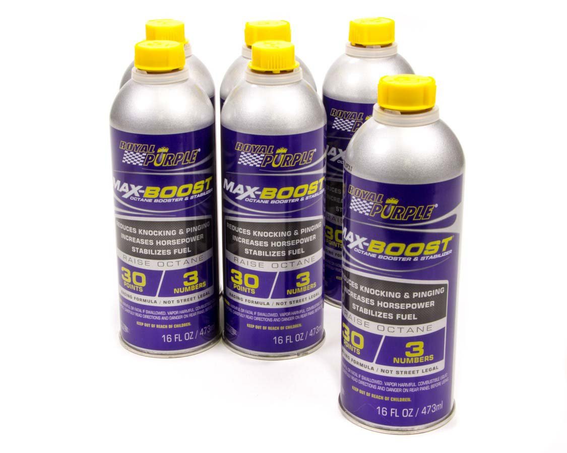 Royal Purple Max-Boost front bottle view showing label and performance benefits