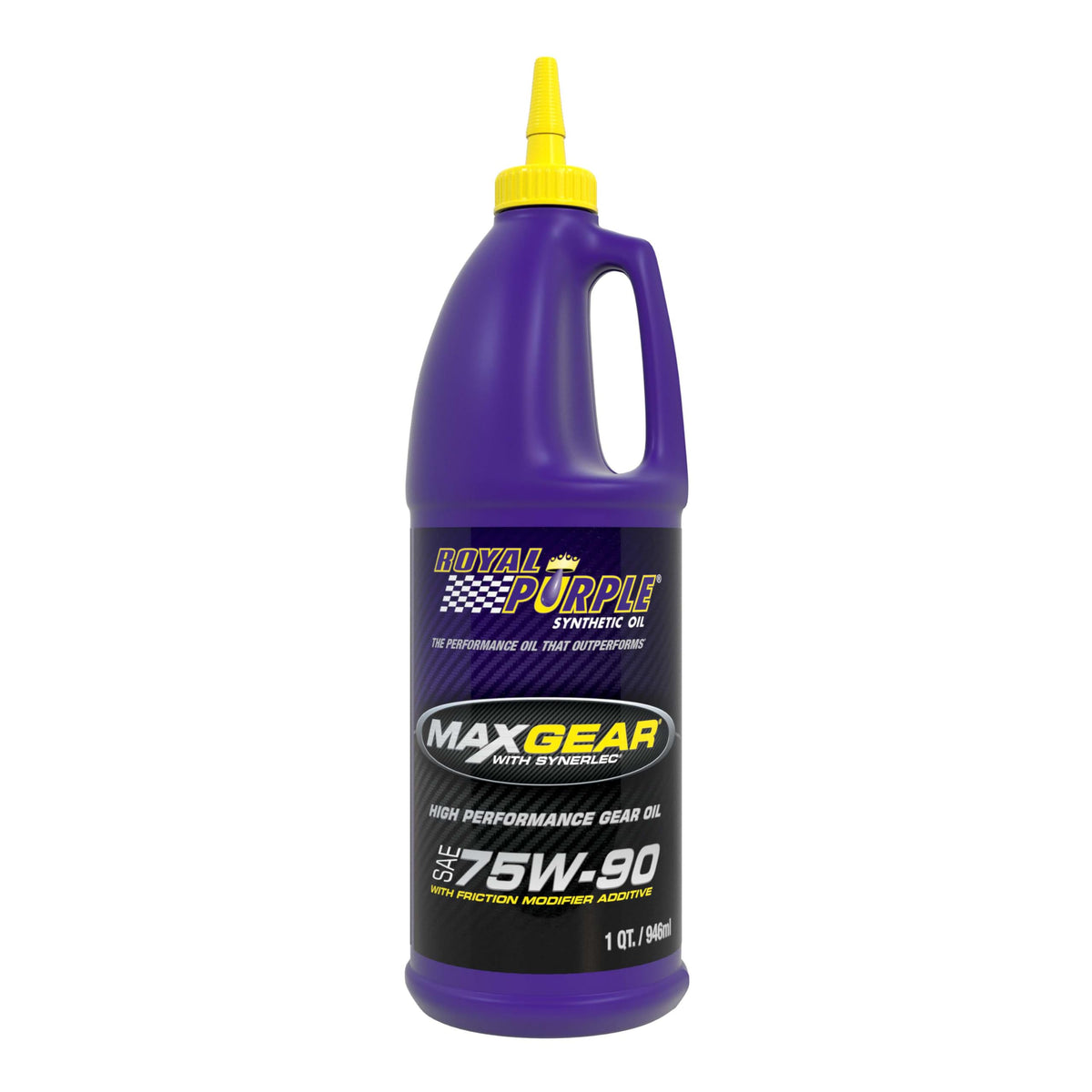 Royal Purple Max Gear front label showing product and benefits