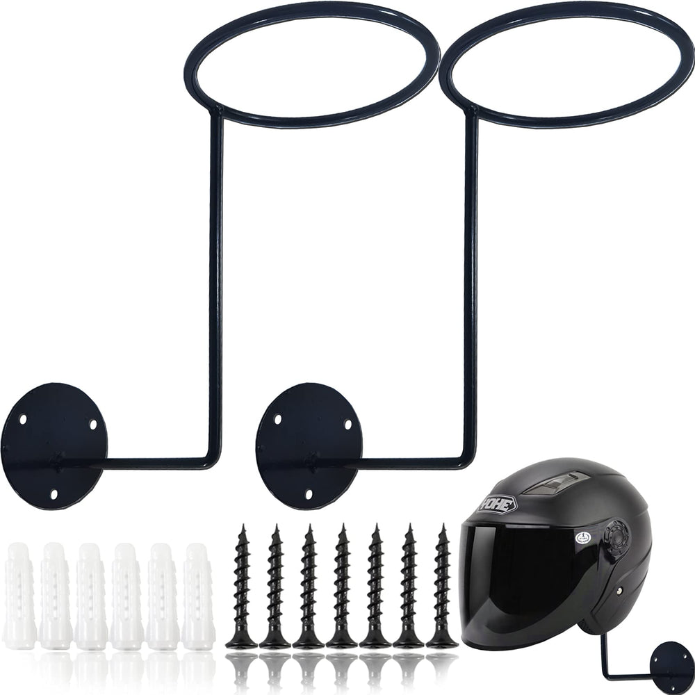 ROYHOO front view mounted helmet holder showing organized storage benefit