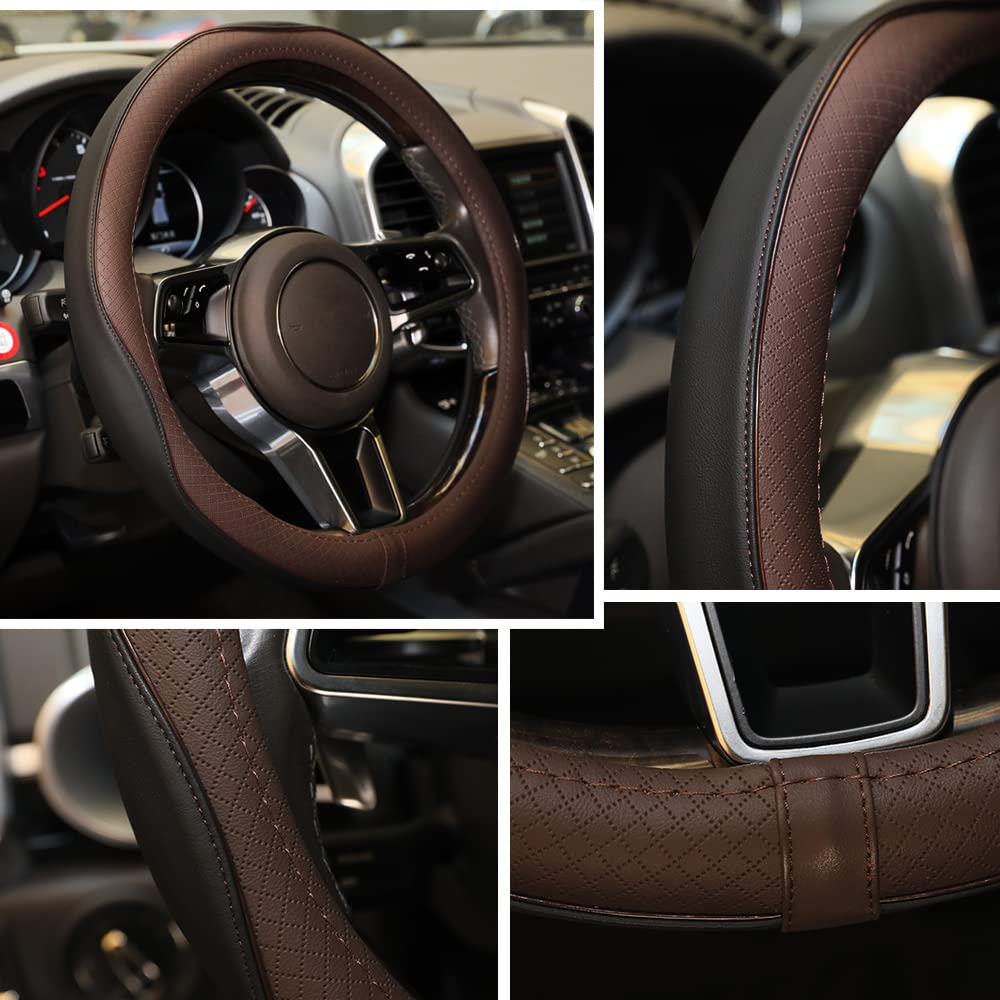 Rsept Gomass installed on steering wheel demonstrating snug full-surround protection benefit