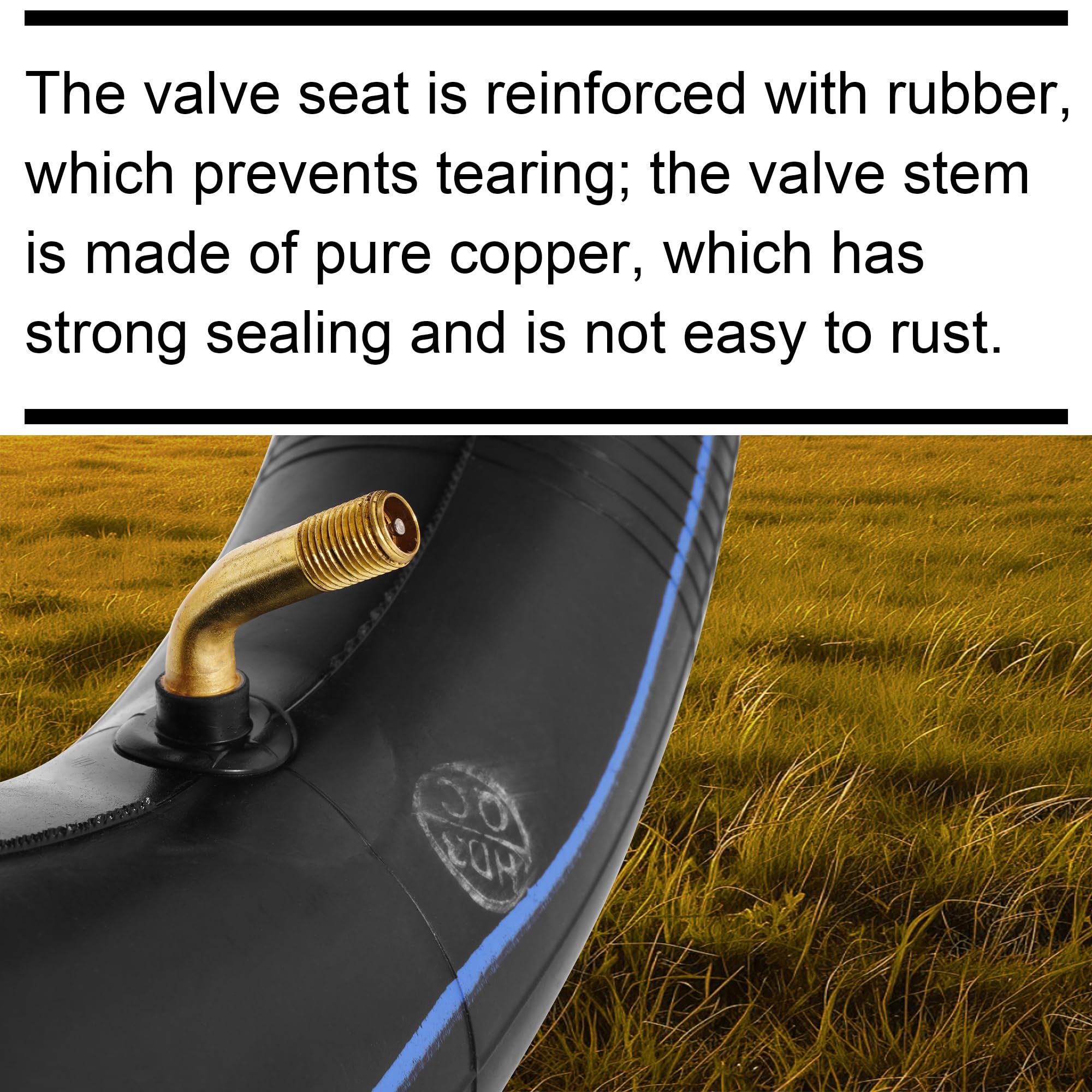 RUHUO inner tube beside an 8-inch rim showing correct size match