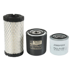 RUIANOMG front view of filter kit showing all three replacement filters and benefits