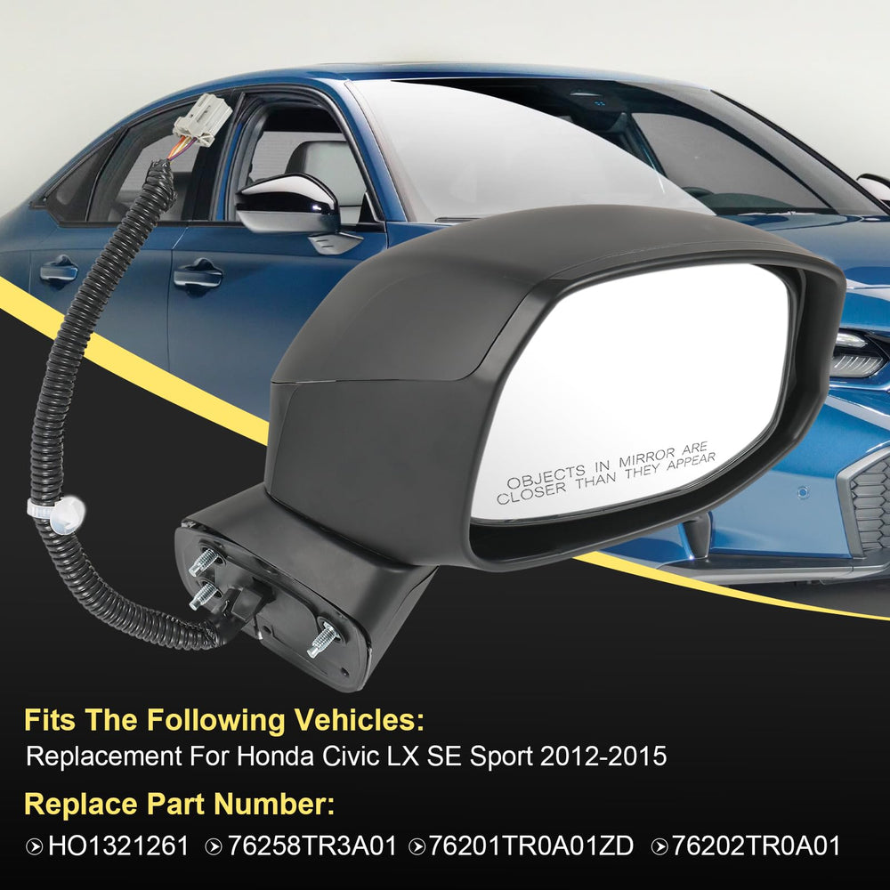 RUIANOMG mirror mounting points detail showing bolt pattern for easy OEM-fit installation benefit