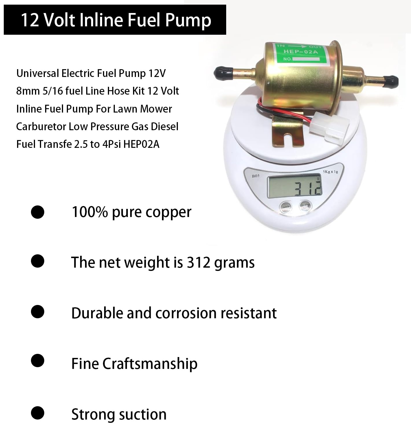 RUIDELI 10ft NBR fuel hose laid out demonstrating flexibility and fuel resistance