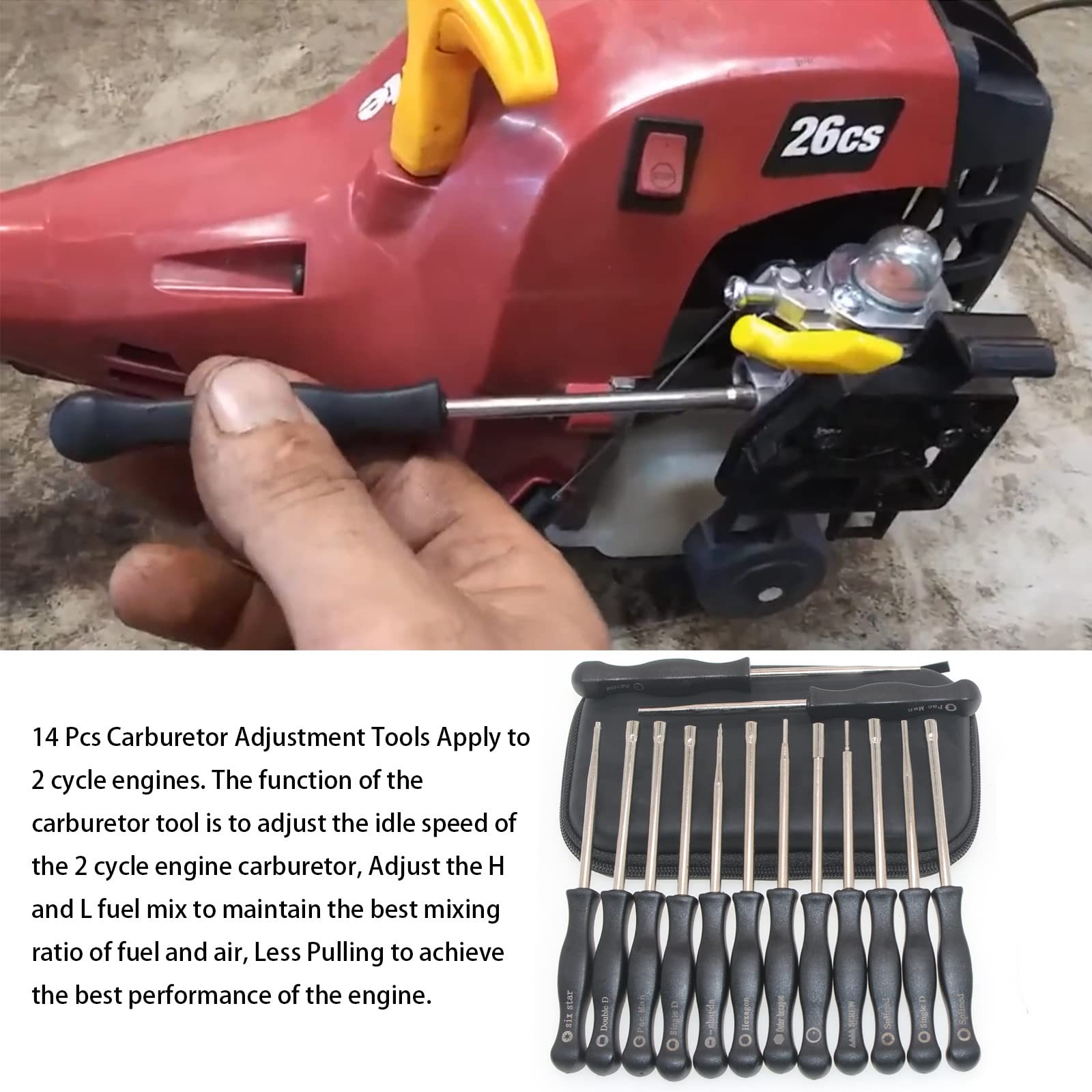 RUITONDA tools laid by a ruler showing compact size and easy portability
