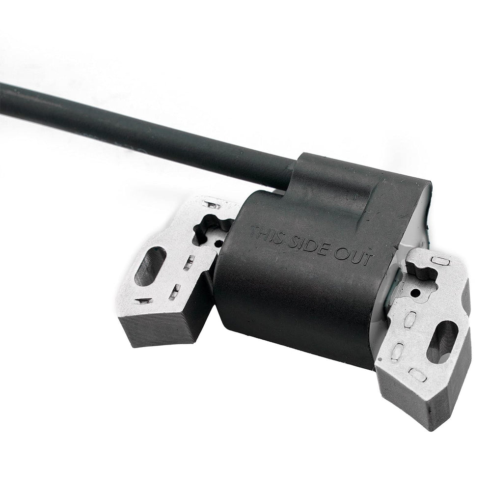 Ruma ignition coil close-up of windings and terminals, ensures consistent spark delivery