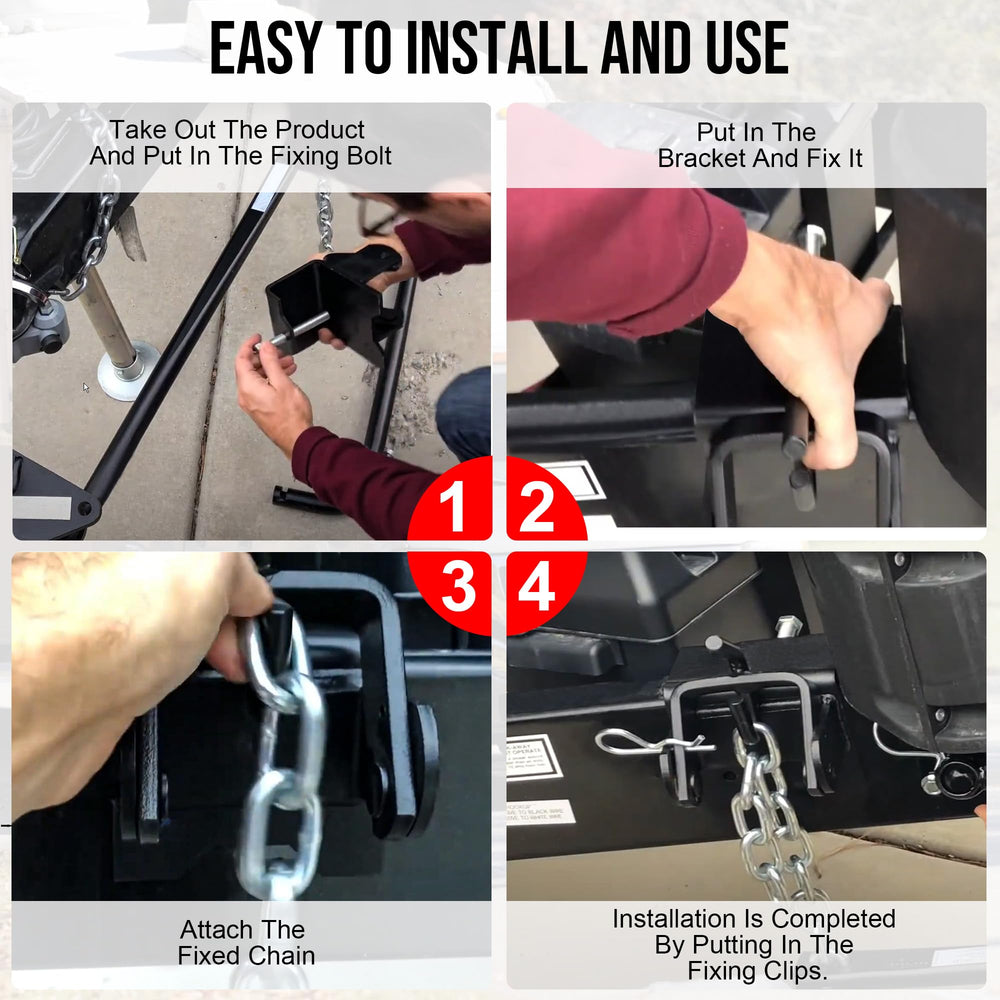 Rumngsuy sway control attachment detail demonstrating reduced sway benefit