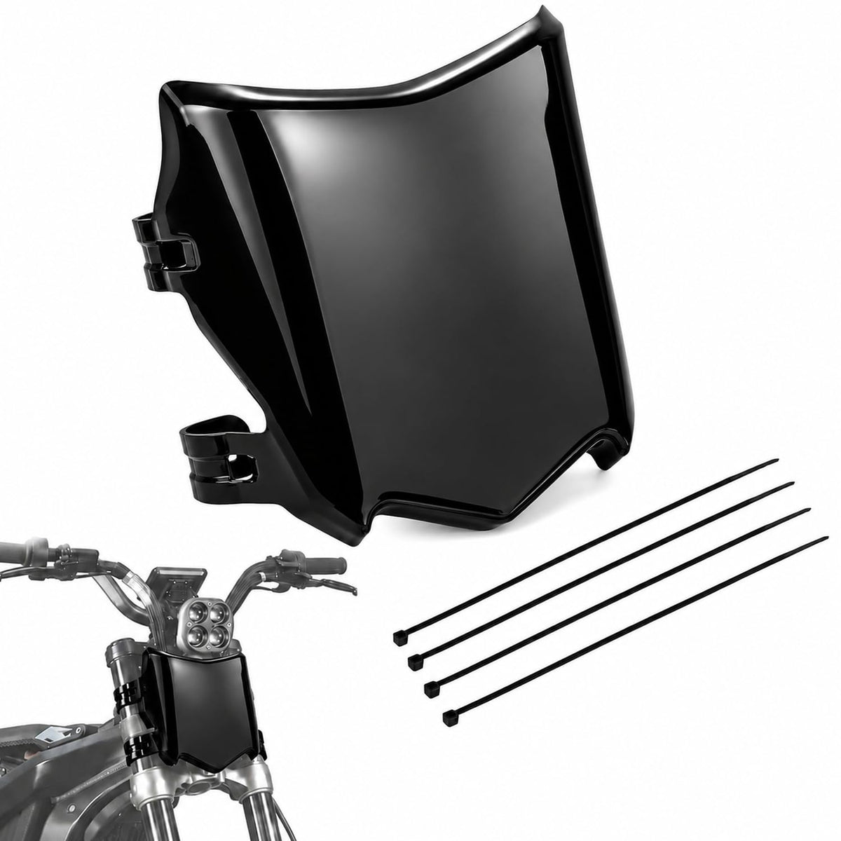 Runfarr front plate front view showing clean styling and protection benefit