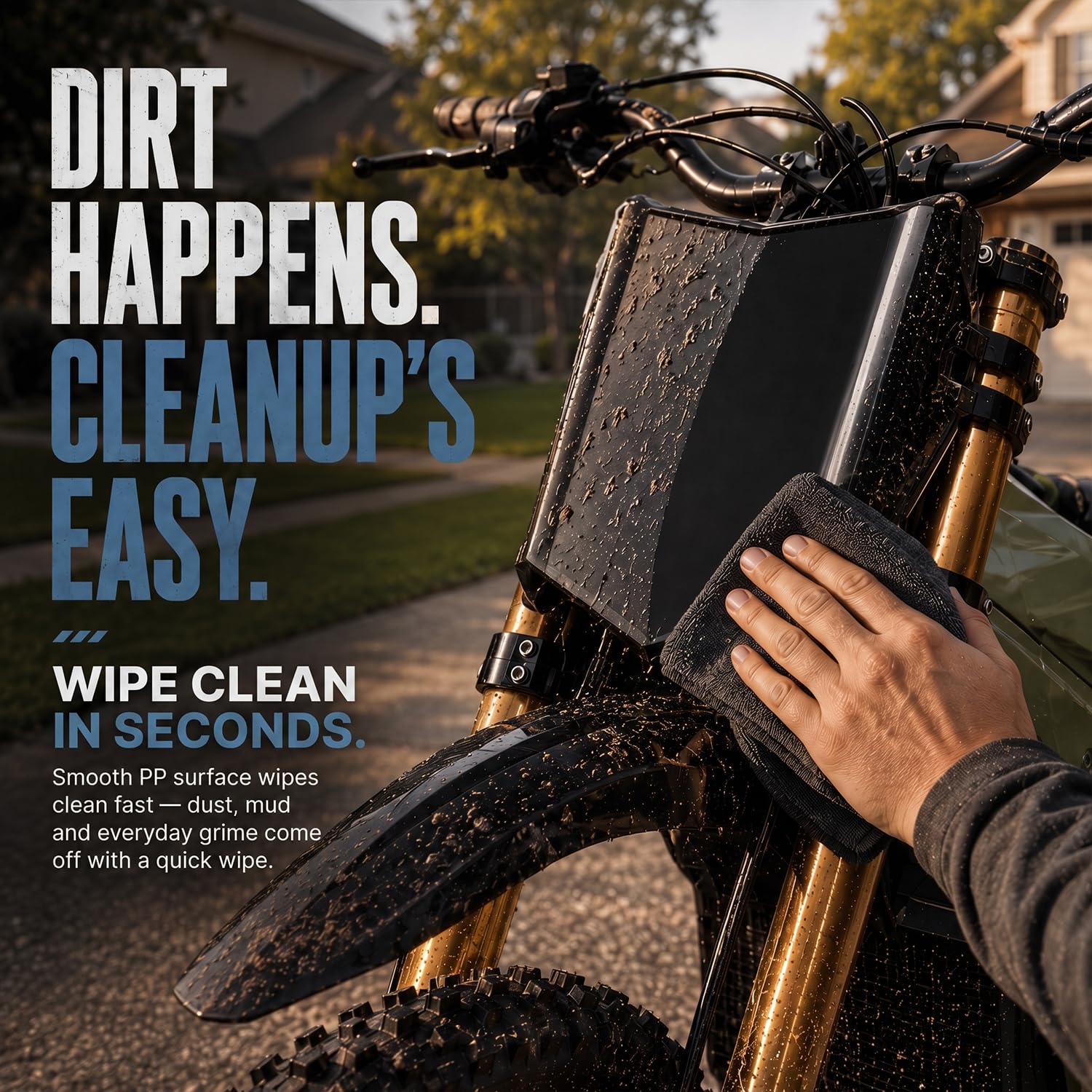 Runfarr detail protecting wires from mud and debris to extend component life