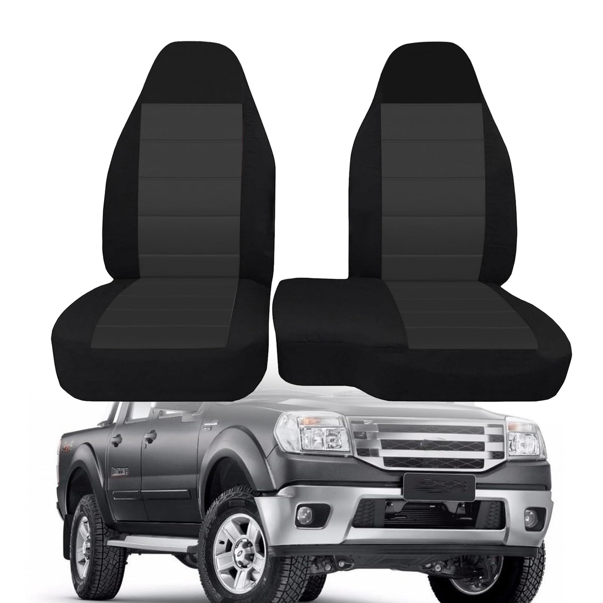runfider front view bench seat cover showing tailored fit and protection