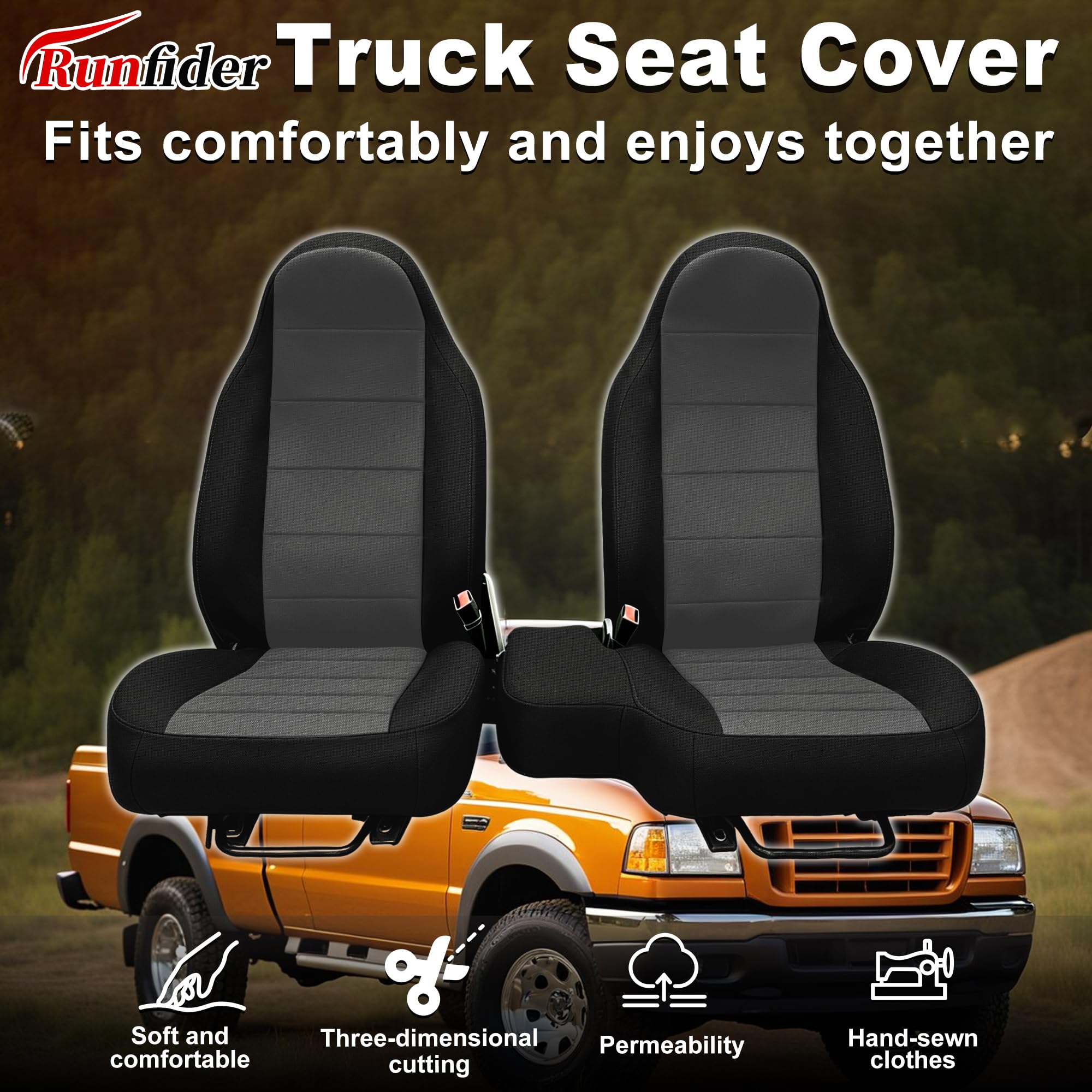 runfider installed in Ford Ranger interior showing full coverage