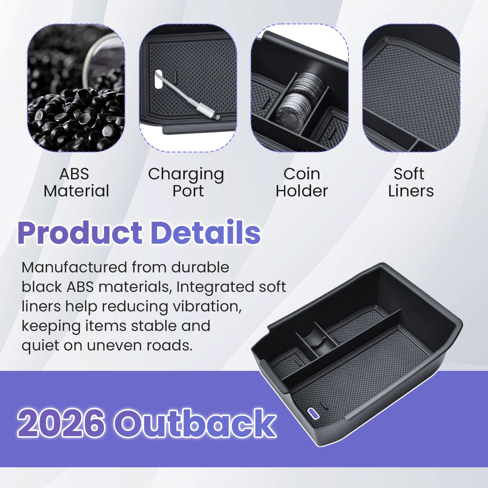 RUNROAD tray size comparison with phone and keys illustrating storage capacity