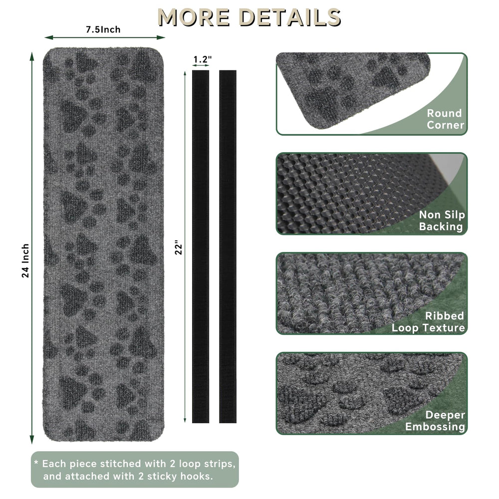 RUNROLE installed on camper stairs improves grip and keeps dirt contained