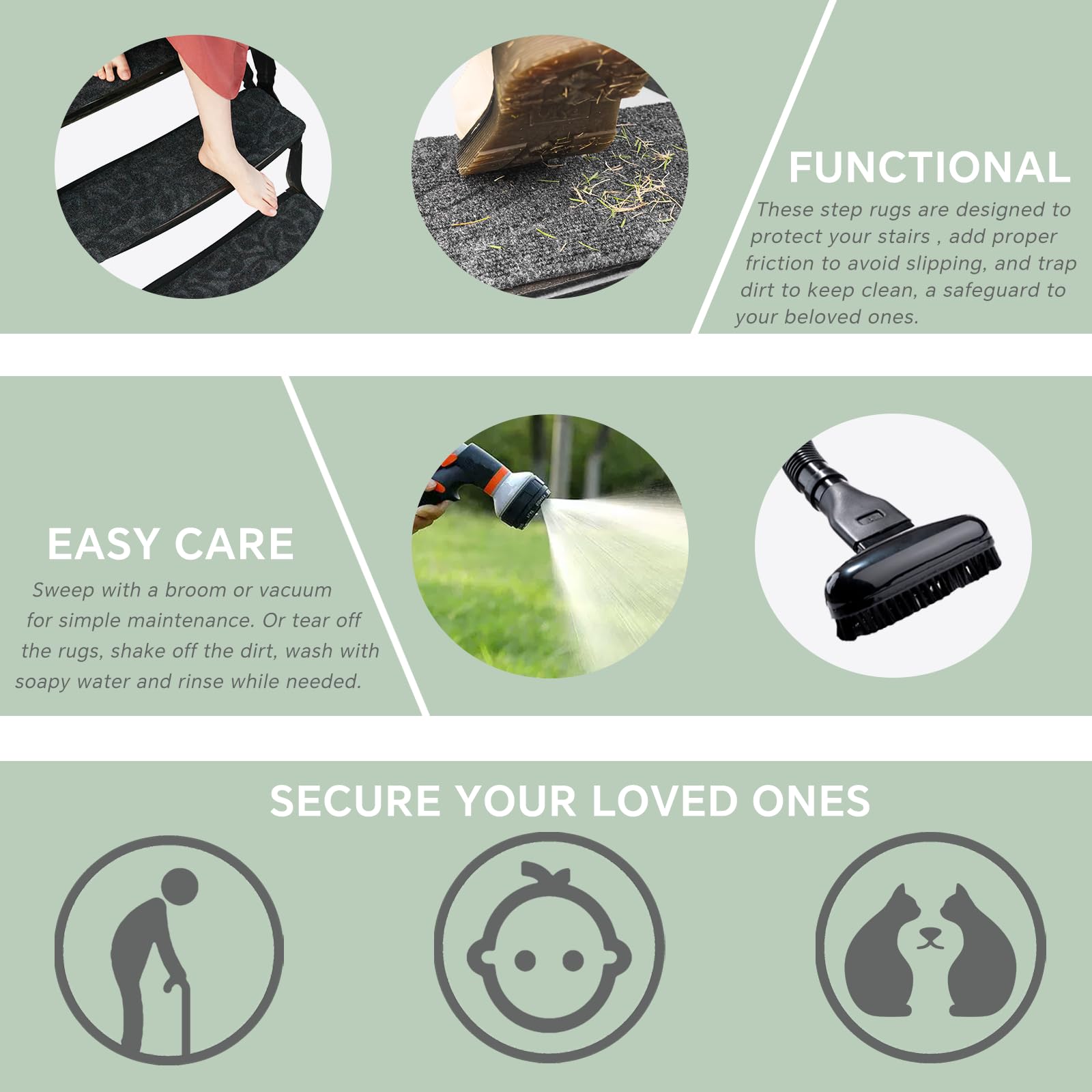 RUNROLE lifestyle image at campsite entrance shows safer, cleaner steps