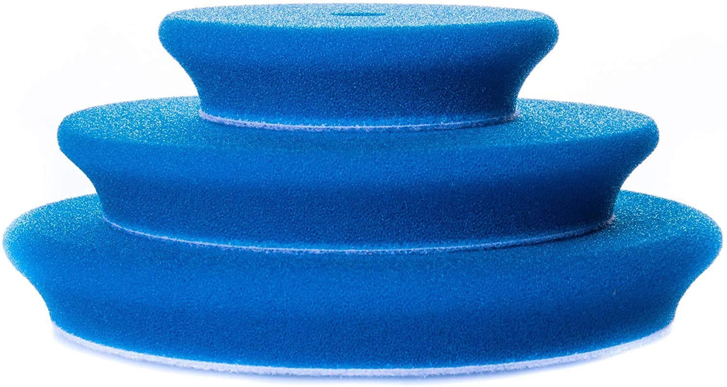 RUPES pad next to a 6-inch backing plate illustrating correct sizing and fitment