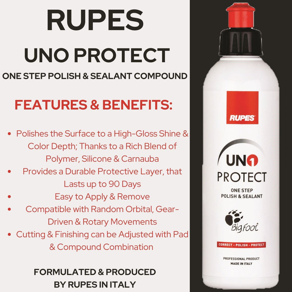 RUPES UNO Pure polishing a soft paint surface to prevent haze and refine gloss