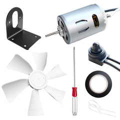 RUSFOL vent fan kit front packaging showing complete replacement set and ease