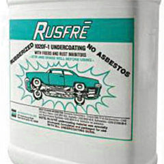 Rusfre undercoating being applied with BBB spray gun illustrating even coverage and sound-deadening benefit