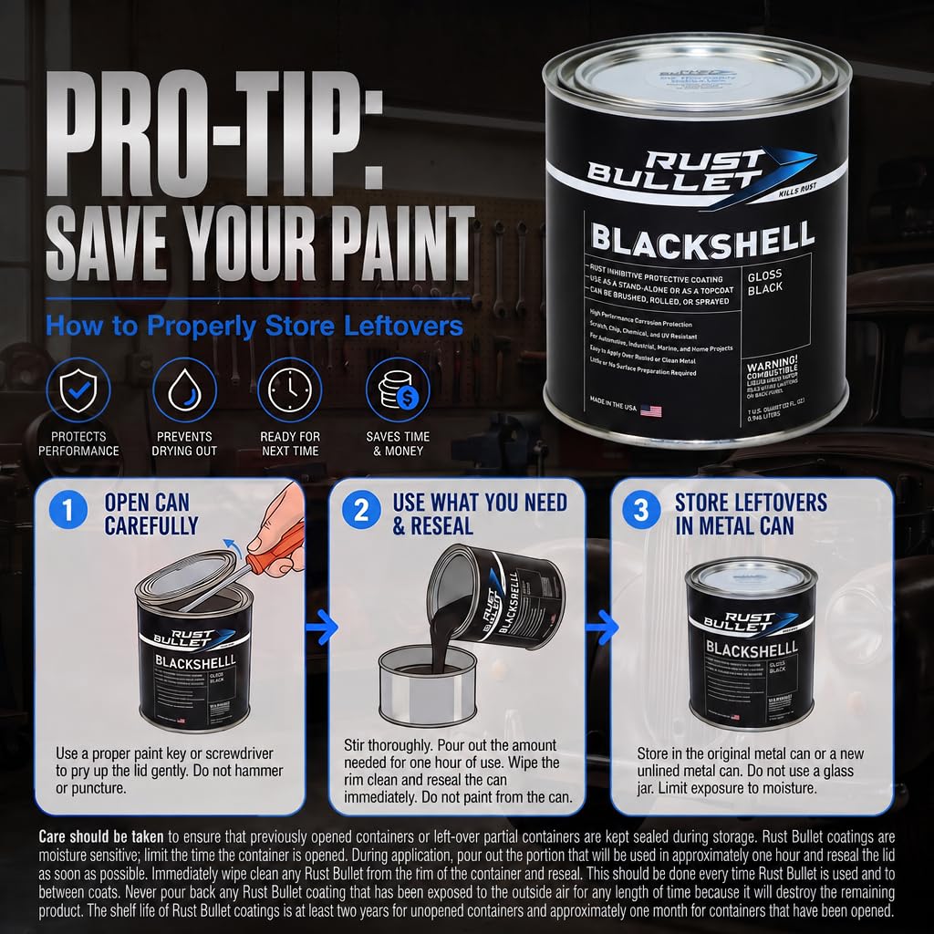 RUST BULLET BlackShell used in workshop giving a professional protective finish