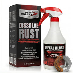 RUST BULLET front label showing product and benefits