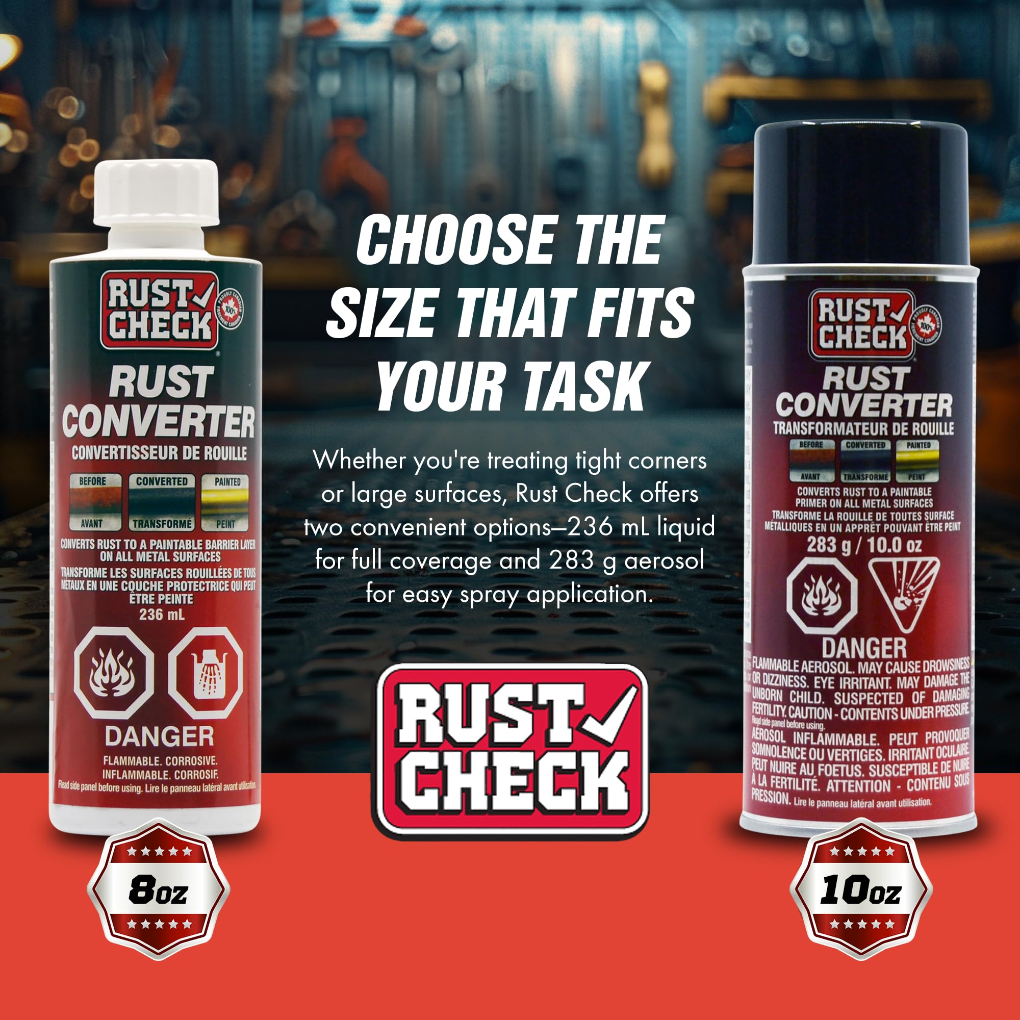 Rust Check in garage repair scene enabling fast spot restoration