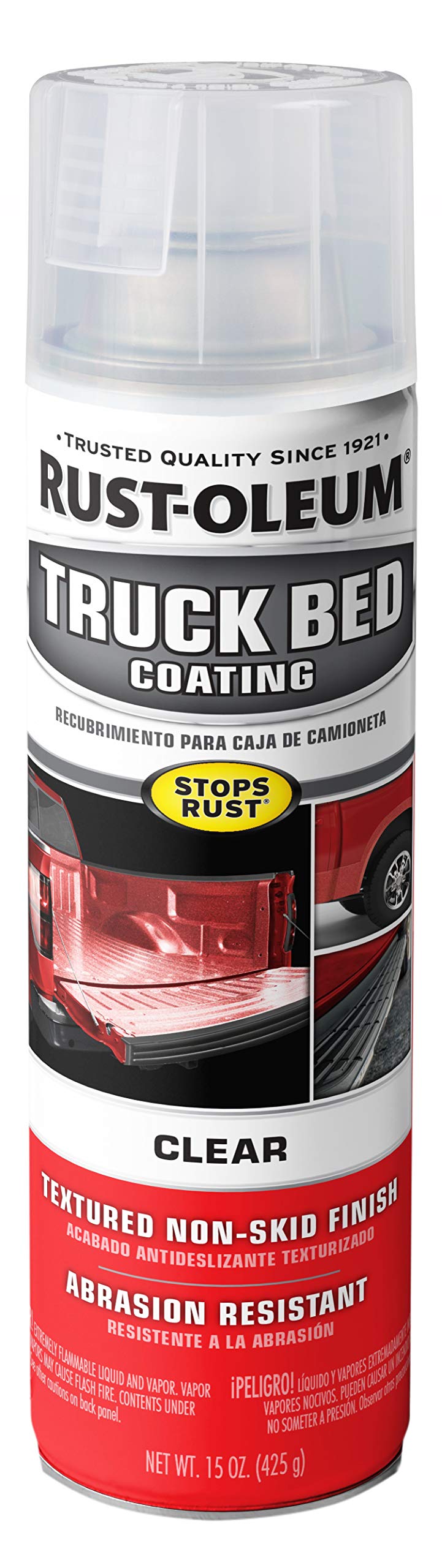 Rust-Oleum clear can front packaging showing label and protective benefit