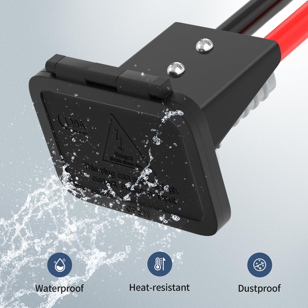 RVBOATPAT installed on RV dashboard providing a neat removable power port