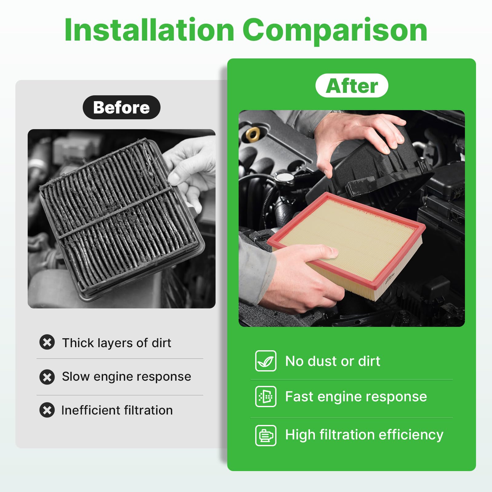 RVgolf cabin filter being replaced behind glovebox for cleaner passenger air