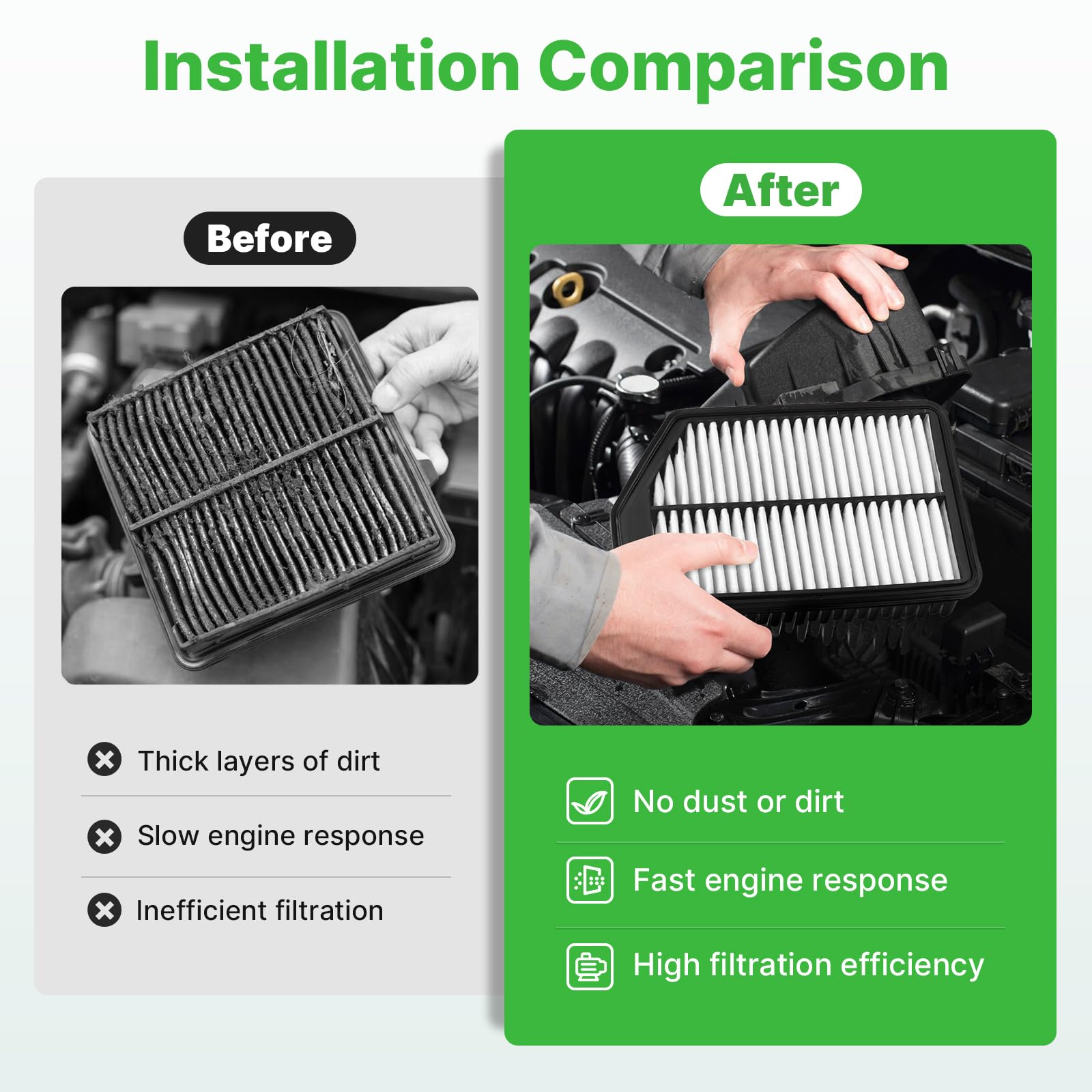 RVgolf cabin filter being placed into dashboard housing for simple DIY swap