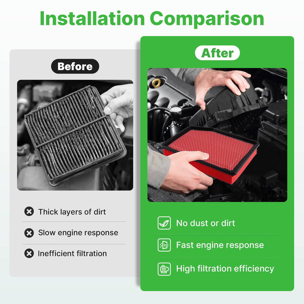 RVgolf cabin filter installed with glovebox open illustrating quick access replacement