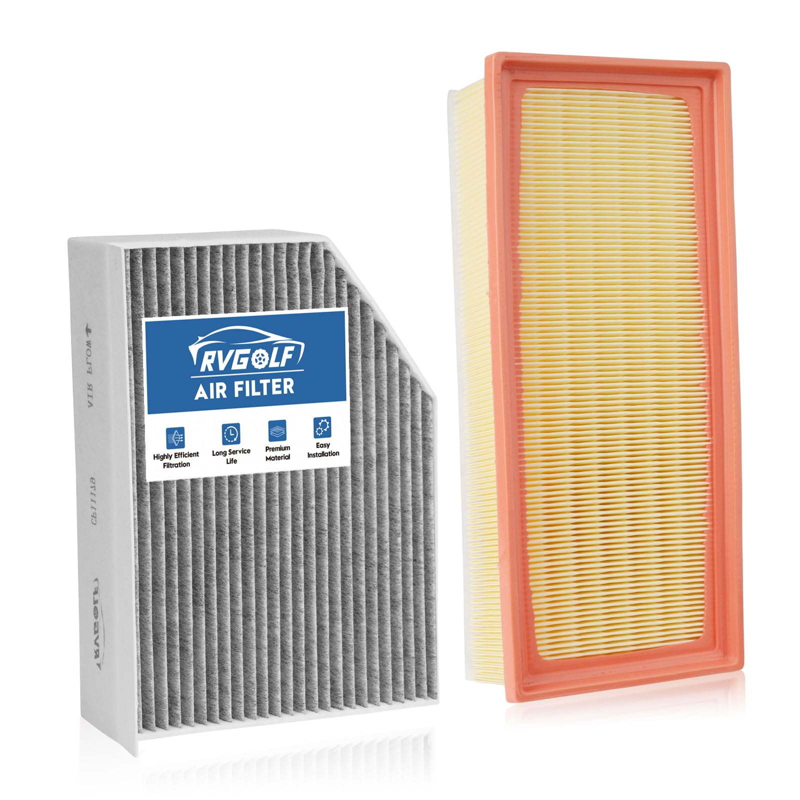 RVgolf engine filter front view showing fit and cleaner airflow benefit