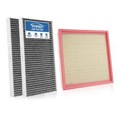 RVgolf front packaging showing engine and cabin filter set and clear fitment