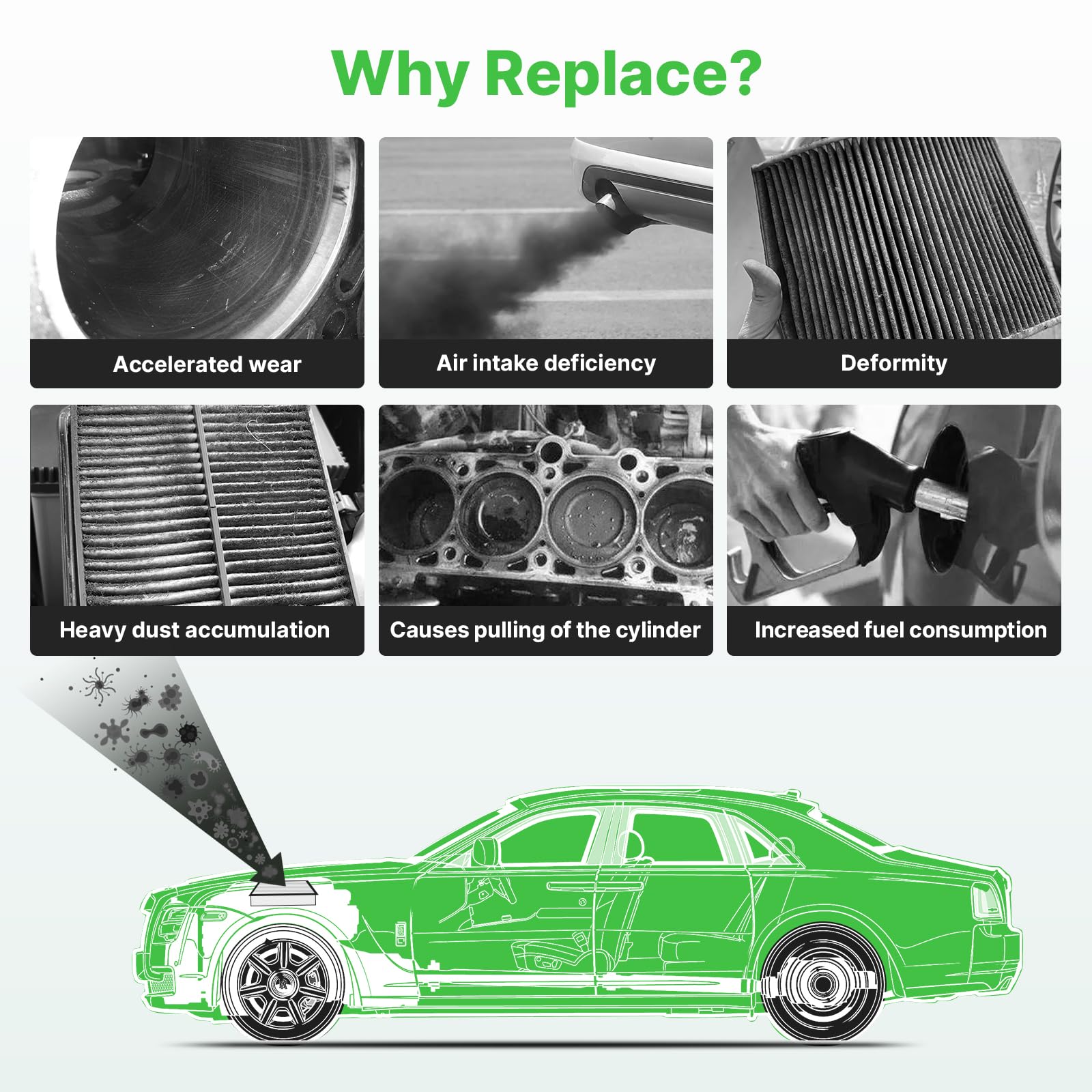 RVgolf in-car scene demonstrating cleaner interior air for passengers