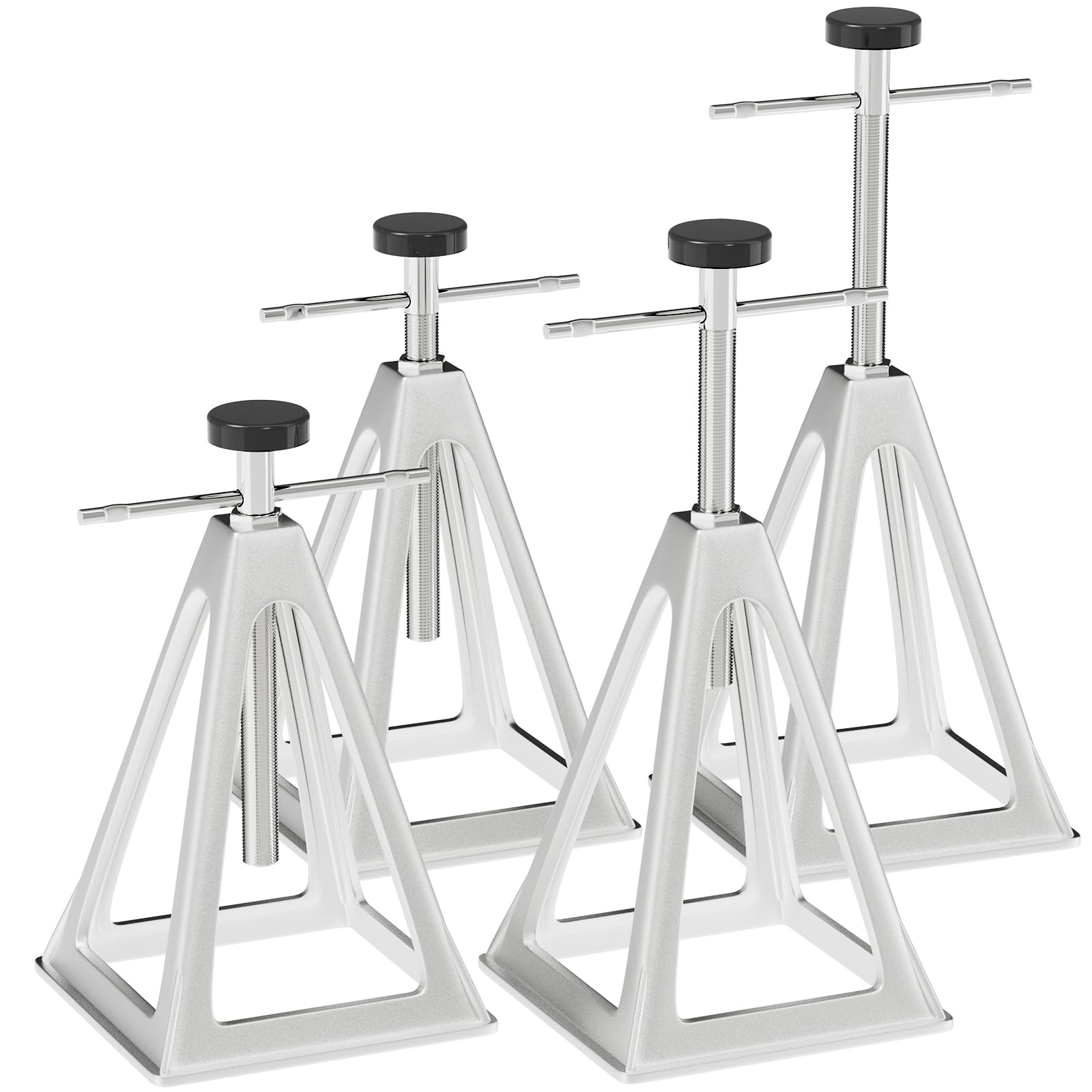 RVGUARD front view of four-pack stack jacks showing compact portable storage benefit