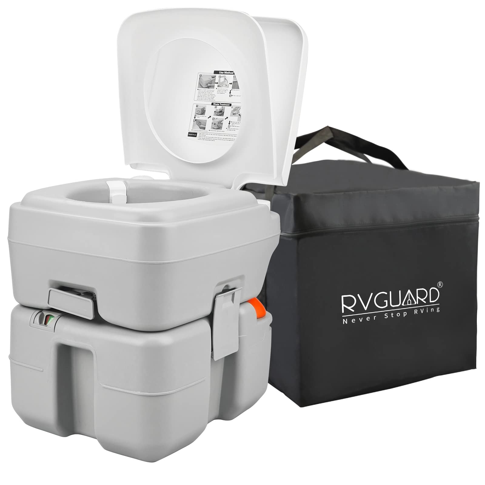RVGUARD front profile showing full unit and secure latches for easy transport