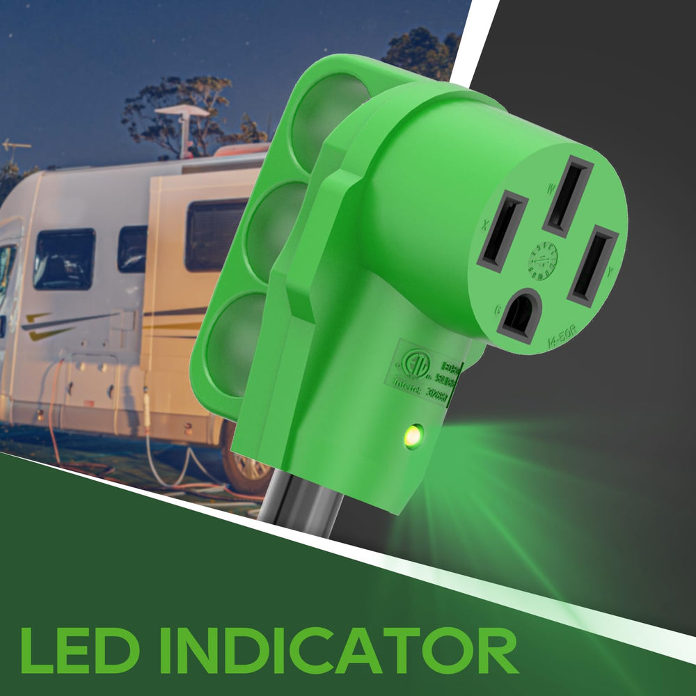 RVGUARD molded label with ETL mark and voltage specs to confirm certified safety and clarity