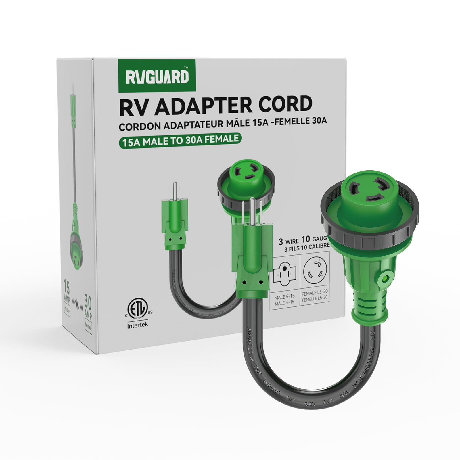 RVGUARD adapter in campsite setup showing practical use for charging and small appliances