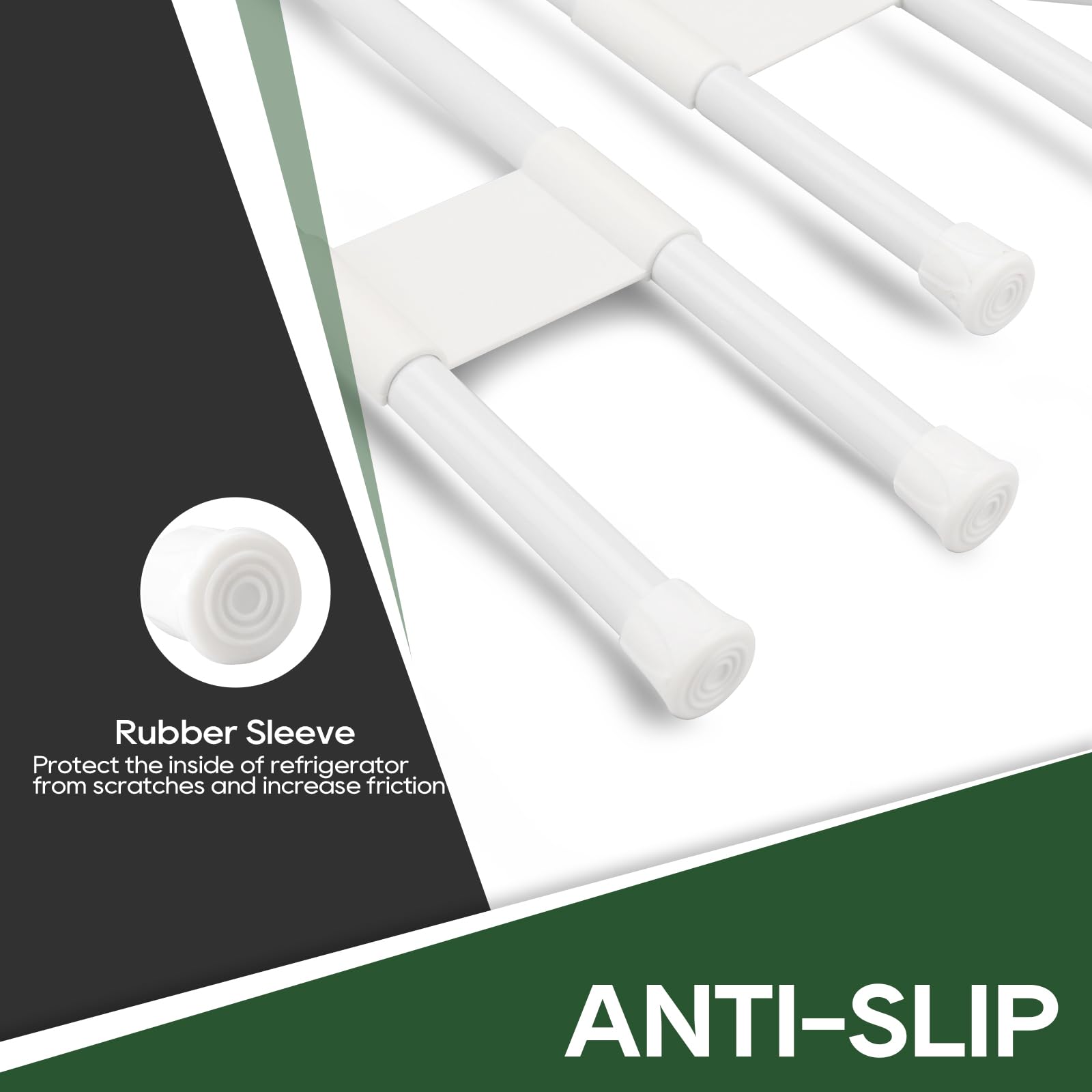 RVGUARD four plastic baffles lined up to stop small items from falling and add stability