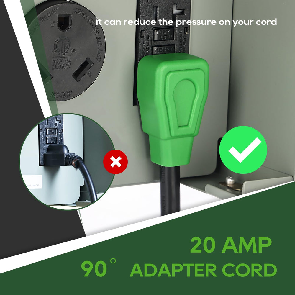 RVGUARD next to an RV power cord showing compact size and real-world scale