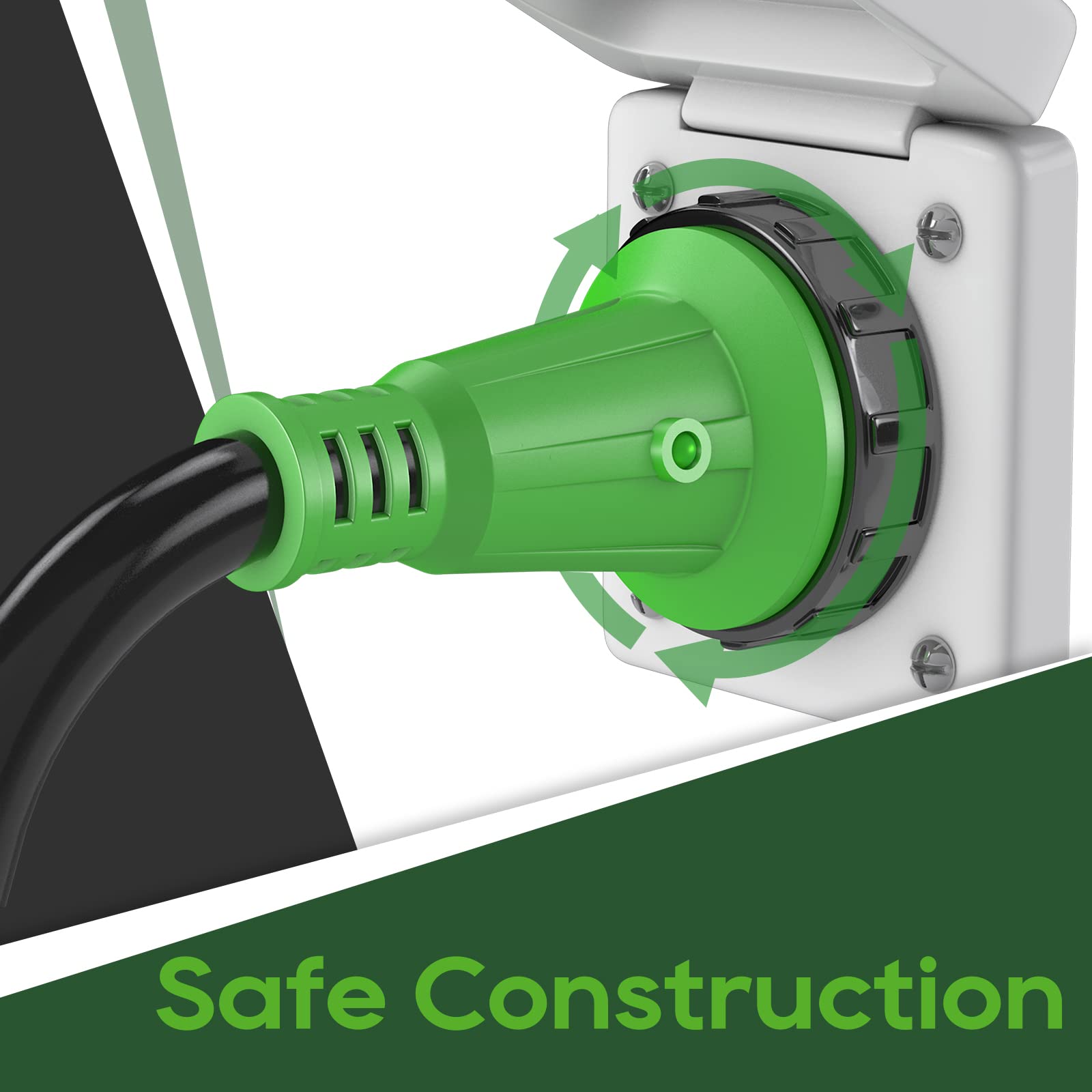RVGUARD adapter next to measuring tape illustrating compact size and easy storage convenience